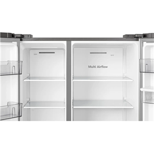 Hisense, NoFrost, 652 L, 180 cm, stainless steel - SBS-Refrigerator