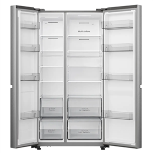 Hisense, NoFrost, 652 L, 180 cm, stainless steel - SBS-Refrigerator