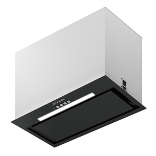 Faber INKA LUX EVO BK MATT A52, 620 m³/h, black - Built-in cooker hood