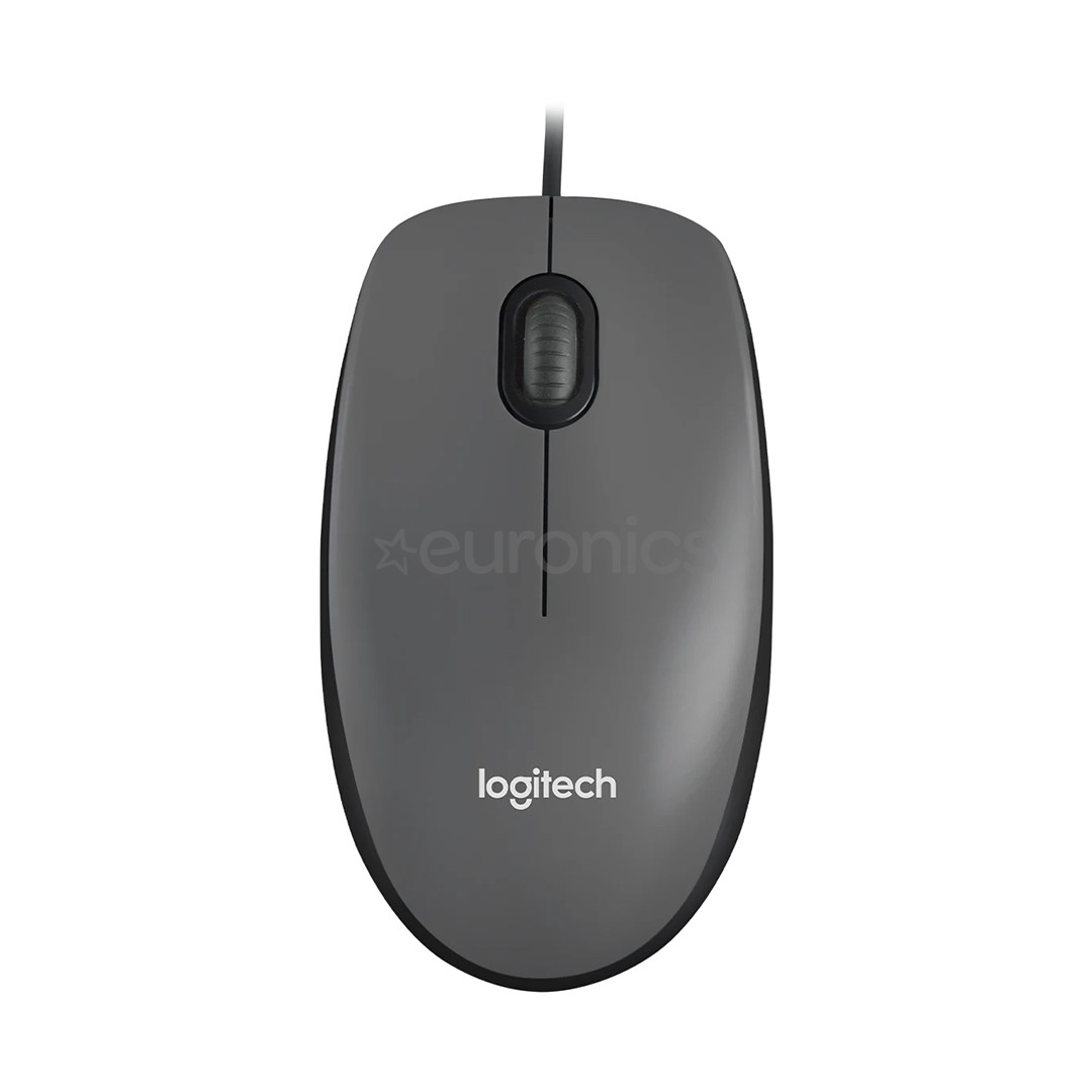 Logitech M90, optiskā, pelēka - Datorpele ar vadu
