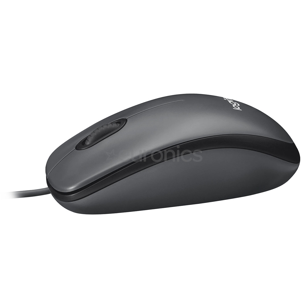 Logitech M90, optiskā, pelēka - Datorpele ar vadu