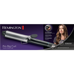 Remington Pro Big Curl, diametrs 38 mm, 140-210 °C, melna - Lokšķēres