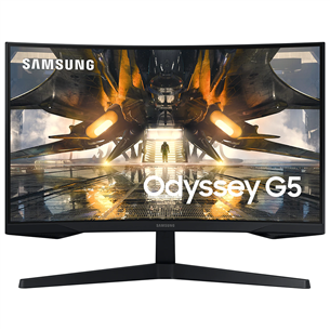 Samsung Odyssey G5, 27'', WQHD, 165 Hz, LED VA, melna - Ieliekts monitors LS27AG550EPXEN