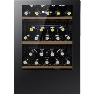 Hisense, capacity: up to 30 bottles, black - Wine cooler