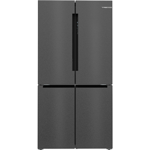 Bosch Series 4, No Frost, 605 л, высота 183 см, черная нерж. сталь - SBS-холодильник KFN96AXEA