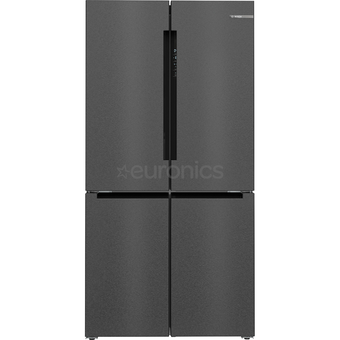 Bosch Series 4, No Frost, 605 л, высота 183 см, черная нерж. сталь - SBS-холодильник