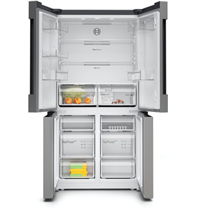 Bosch Series 4, No Frost, 605 L, augstums 183 cm, nerūsējošā tērauda - SBS Ledusskapis