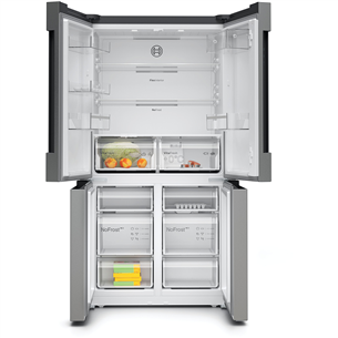 Bosch Series 4, No Frost, 605 L, augstums 183 cm, nerūsējošā tērauda - SBS Ledusskapis