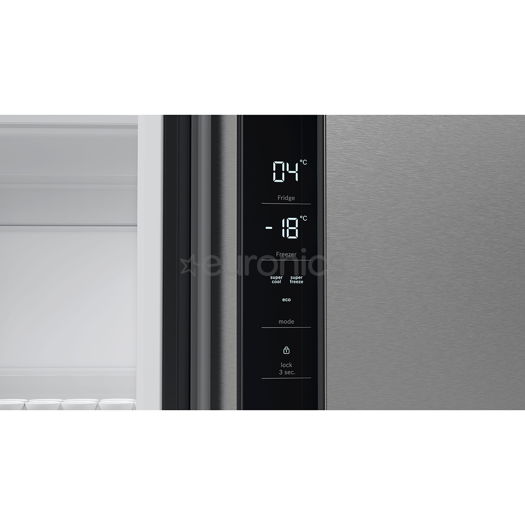 Bosch Series 4, No Frost, 605 L, augstums 183 cm, nerūsējošā tērauda - SBS Ledusskapis