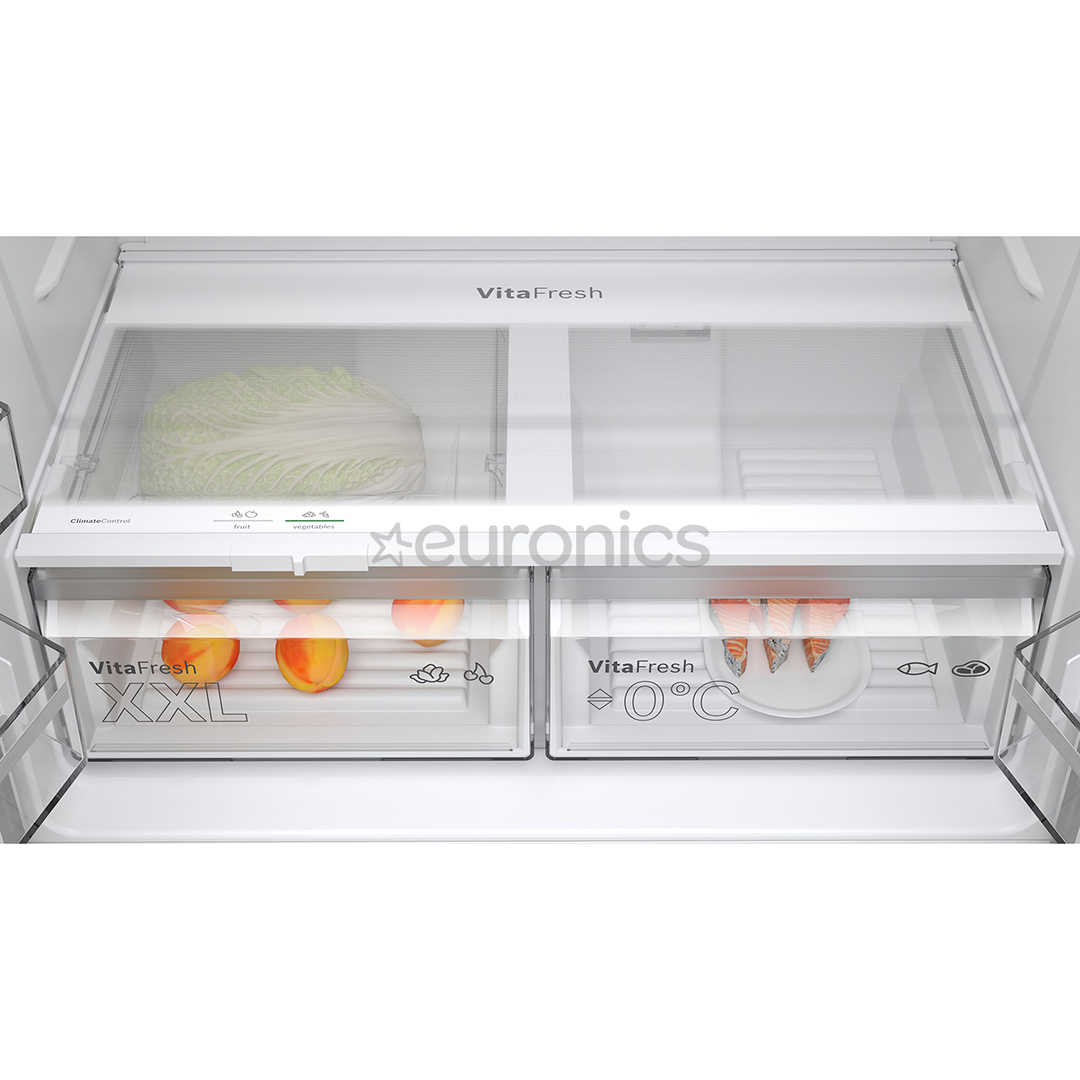 Bosch Series 4, No Frost, 605 L, augstums 183 cm, nerūsējošā tērauda - SBS Ledusskapis