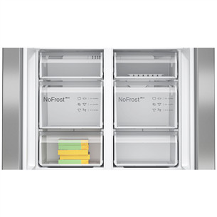 Bosch Series 4, No Frost, 605 L, augstums 183 cm, nerūsējošā tērauda - SBS Ledusskapis