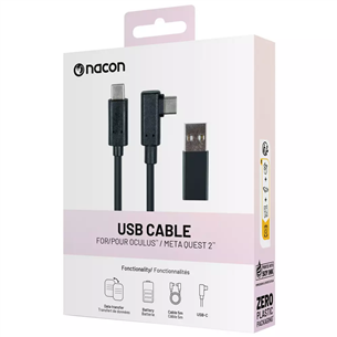 Nacon USB Cable for Oculus/Meta Quest 2, 5 м, черный - USB-кабель