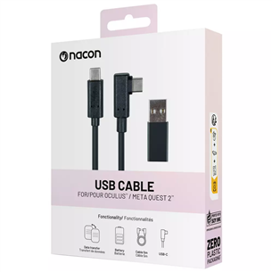 Nacon USB Cable for Oculus/Meta Quest 2, 5 m, black - Vads