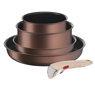 Tefal Ingenio Eco Respect, 5 предметов - Комплект кастрюль и сковородок + съемная ручка