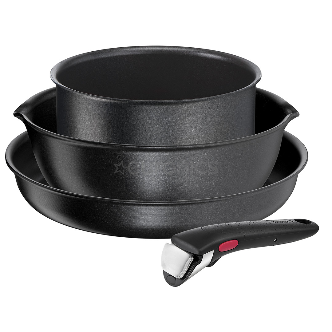 Tefal Ingenio Daily Chef, 4 предмета - Комплект кастрюль и сковородок + съемная ручка