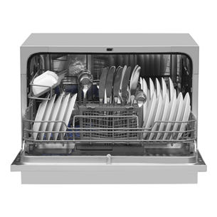 Hansa, mini, 6 place settings, silver - Free standing dishwasher