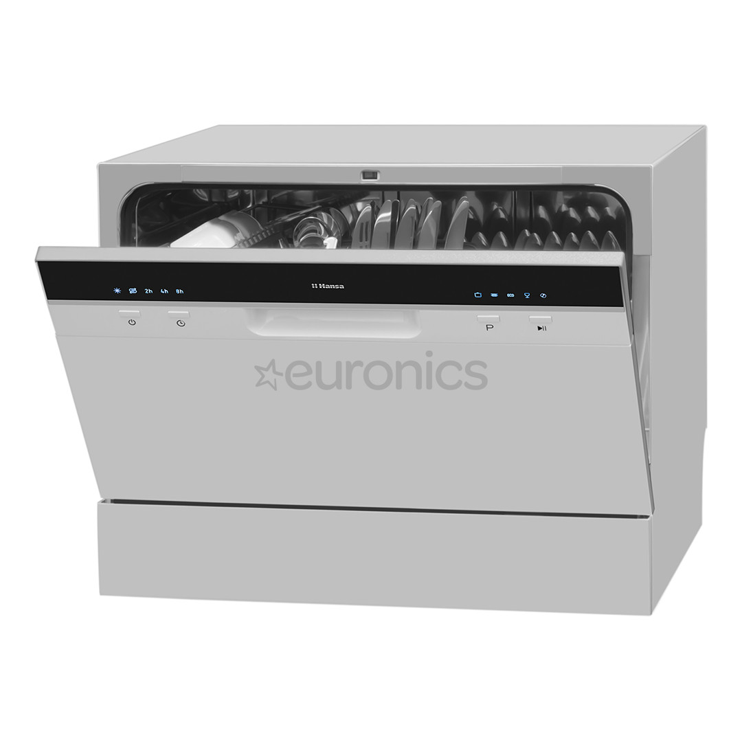 Hansa, mini, 6 комплектов посуды, серебристый - Отдельностоящая посудомоечная машина
