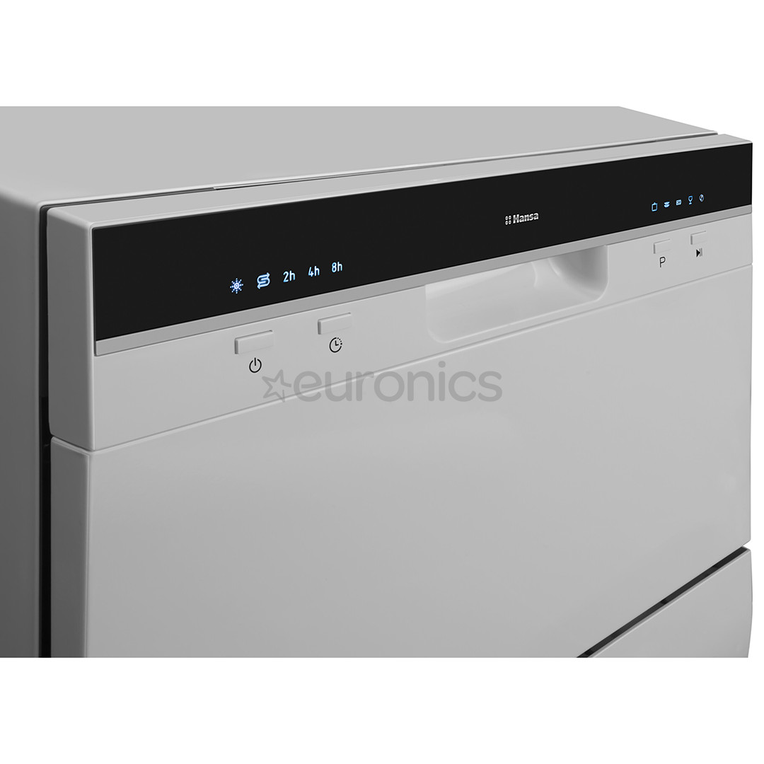 Hansa, mini, 6 комплектов посуды, серебристый - Отдельностоящая посудомоечная машина