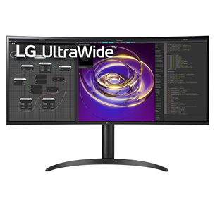LG UltraWide WP85CP, изогнутый, 34'', QHD, LED IPS, USB-C, черный - Монитор 34WP85CP-B