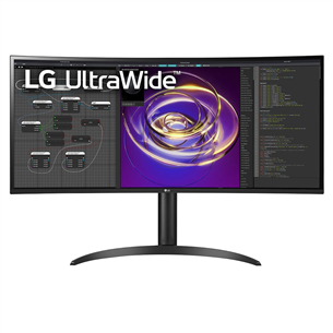 LG UltraWide WP85CP, 34'', QHD, LED IPS, USB-C,, melna - Izliekts monitors