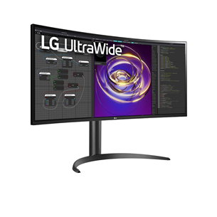 LG UltraWide WP85CP, 34'', QHD, LED IPS, USB-C,, melna - Izliekts monitors
