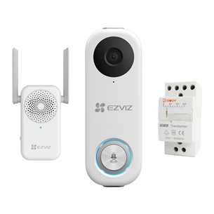 EZVIZ DB1C Kit, balta - Viedā durvju zvana ar kameru komplekts CS-DB1C-KIT