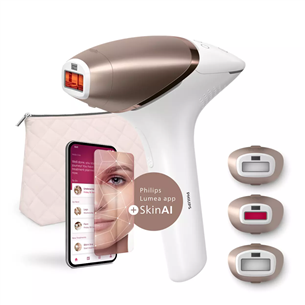 Philips Lumea IPL 9900, SenseIQ, balta/rozā - Fotoepilators