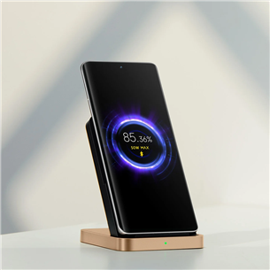 Xiaomi 50W Wireless Charging Stand, melna/zelta - Bezvadu lādētājs