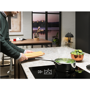 Electrolux 300 Basic, width 59 cm, frameless, black - Built-in induction hob