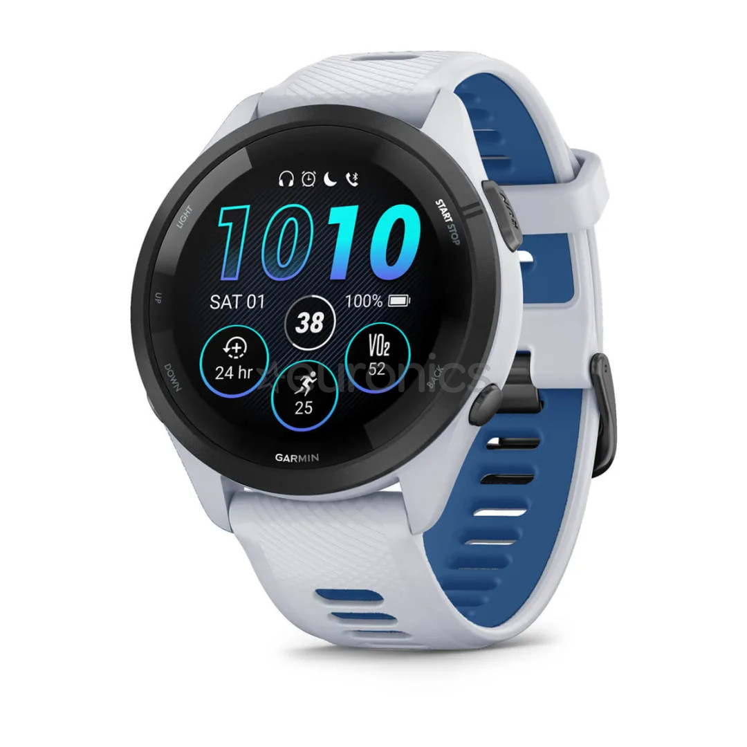 Garmin Forerunner 265, 46 mm, balta/zila - Viedpulkstenis