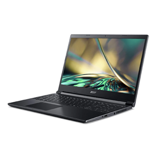 Acer Aspire 7, 15.6'', FHD, 144 Hz, Ryzen 5, 16 GB, 512 GB, RTX 3050, SWE, melna - Portatīvais dators
