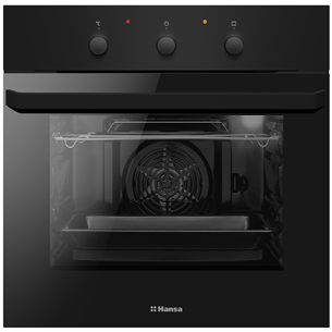Hansa, 8 functions, 62 L, black - Built-in oven