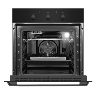 Hansa, 8 functions, 62 L, black - Built-in oven