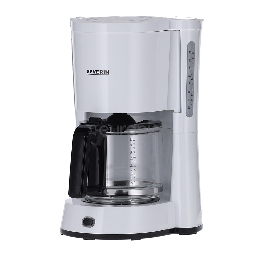 Severin, 1000 W, 10 tases, balta - Kafijas automāts ar filtru