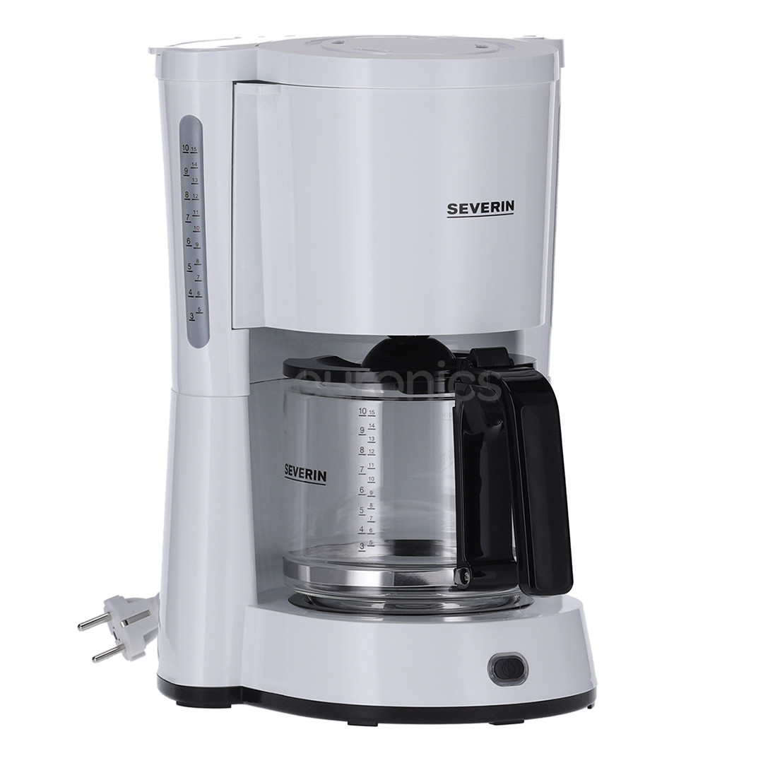 Severin, 1000 W, 10 tases, balta - Kafijas automāts ar filtru