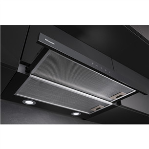 Hisense, width 60 cm, 450 m³/h, black - Built-in cooker hood