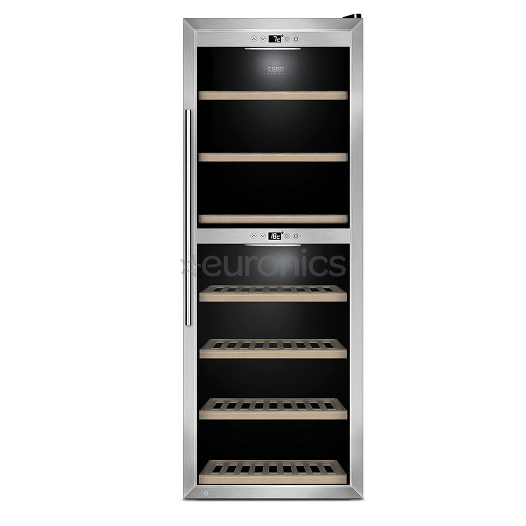 Caso WineComfort 1260 Smart, 126 pudeles, augstums 160 cm, nerūsējošā tērauda - Vīna skapis