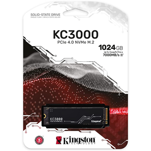 Kingston KC3000, M.2 2280, PCIe 4 x 4 NVMe, 1024 GB - SSD cietais disks