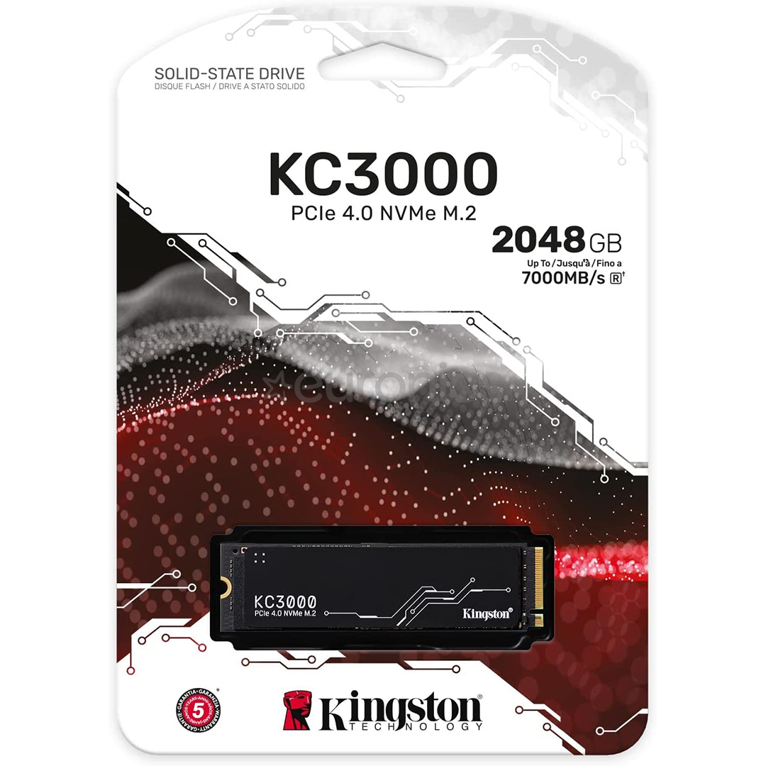 Kingston KC3000, M.2 2280, PCIe 4 x 4 NVMe, 2048 GB - SSD cietais disks