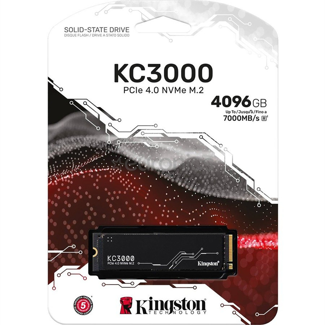 Kingston KC3000, M.2 2280, PCIe 4 x 4 NVMe, 4096 GB - SSD