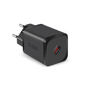 SBS Mini Wall Charger, USB-C, 45 W, melna - Lādētājs