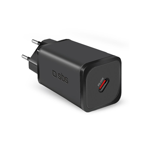 SBS Mini Wall Charger, USB-C, 65 W, black - Wall charger
