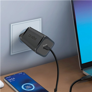 SBS Mini Wall Charger, USB-C, 65 W, black - Wall charger