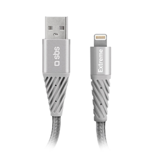 SBS Extreme Charging Cable, USB-A - Lightning, 1,5 m, pelēka - Vads TECABLEUNRELIGK