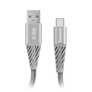 SBS Extreme Charging Cable, USB-A - USB-C, 1,5 м, серый - Кабель TECABLEUNRETCK