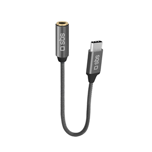 SBS, USB-C - 3,5 mm jack, dark gray - Adapter TEADAPTJACKTYCK