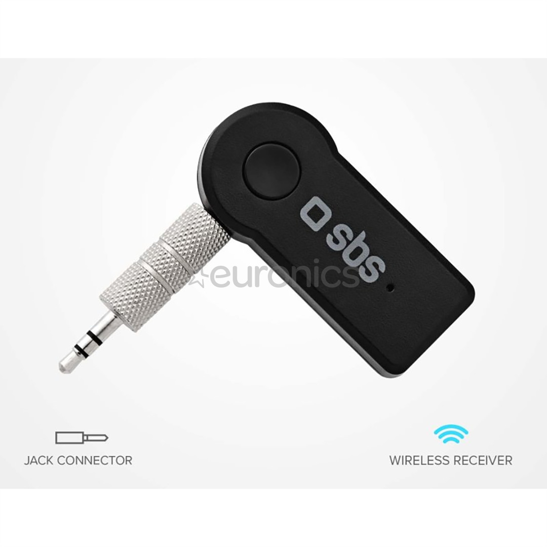 SBS Wireless receiver, 3,5 мм, Bluetooth, черный - Беспроводной ресивер