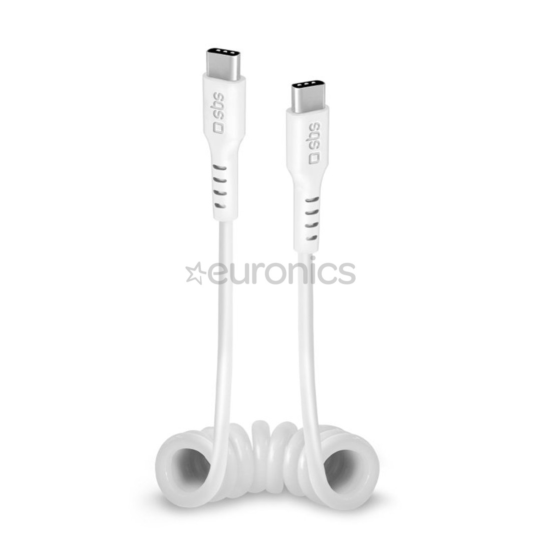 SBS Charging Data Cable, USB-C - USB-C, белый - Кабель