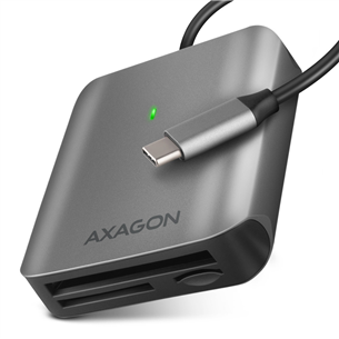 AXAGON CRE-S3C SuperSpeed USB-C UHS-II Reader, tumši pelēka - Karšu lasītājs