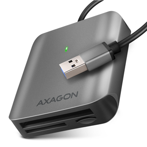AXAGON CRE-S3 SuperSpeed USB-A UHS-II Reader, tumši pelēka - Karšu lasītājs CRE-S3
